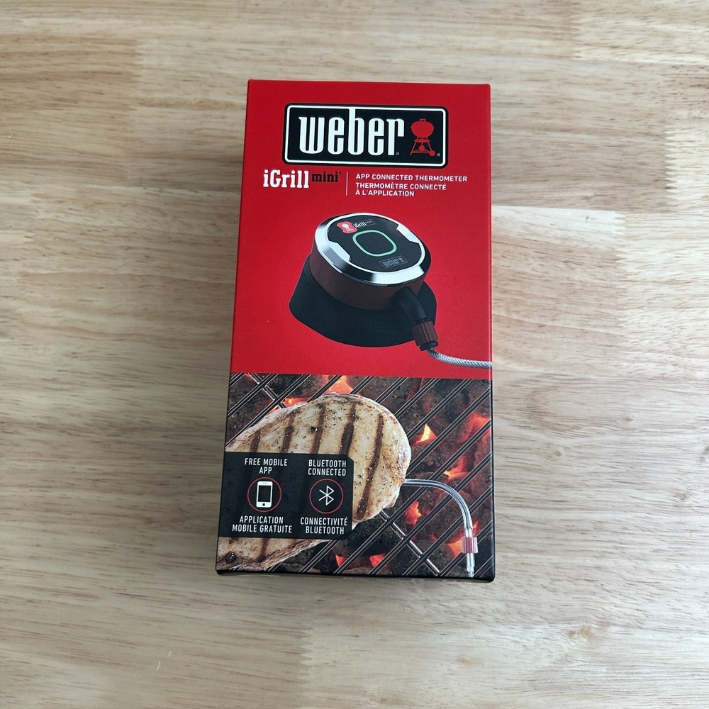 Weber iGrill Mini 7202 Bluetooth App Thermometer BBQ Grill Open Box New